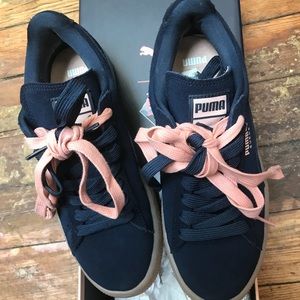 Suede Classic Puma Blue-Coral Pink